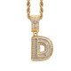 Trendy English Letter Hip Hop Pendent with 3mm Rope Chain