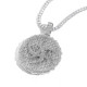 Modern Iced Out 6cm  Round Pendant with 4mm CZ Diamond Tennis Chain