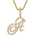 Trendy Artistic English Letter Hip Hop Pendent with 6mm Rope Chain