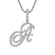 Trendy Artistic English Letter Hip Hop Pendent with 6mm Rope Chain