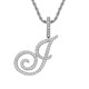 Trendy Artistic English Letter Hip Hop Pendent with 6mm Rope Chain