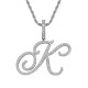 Trendy Artistic English Letter Hip Hop Pendent with 6mm Rope Chain