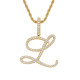 Trendy Artistic English Letter Hip Hop Pendent with 6mm Rope Chain