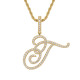 Trendy Artistic English Letter Hip Hop Pendent with 6mm Rope Chain