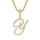 Trendy Artistic English Letter Hip Hop Pendent with 6mm Rope Chain