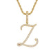 Trendy Artistic English Letter Hip Hop Pendent with 6mm Rope Chain