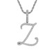 Trendy Artistic English Letter Hip Hop Pendent with 6mm Rope Chain