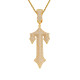 Iced Out Sword Cross Pendant with Chain for Men