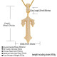 Iced Out Sword Cross Pendant with Chain for Men