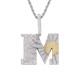 Iced Out M Small Daisy Pendant with Chain for Men