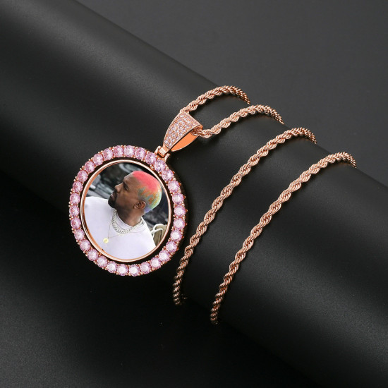 Customize Fashion Round Photos Double Side Pendant ( Send us Photo)