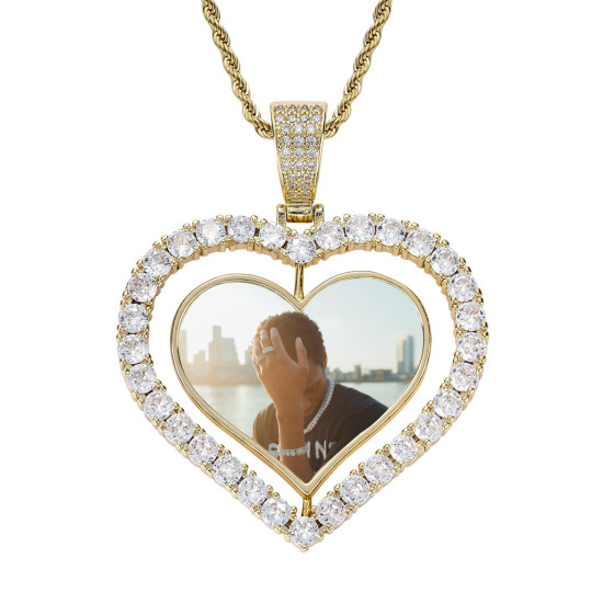 Customize Fashion Sweetheart Photos Double Side Pendant ( Send us Photo)