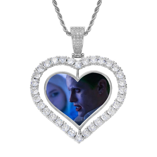 Customize Fashion Sweetheart Photos Double Side Pendant ( Send us Photo)