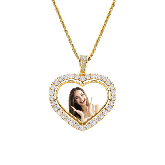 Customize Fashion Sweetheart Photos Double Side Pendant ( Send us Photo)