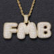 Fashion Newest Spiked Letter Pendants for Men