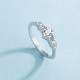 Cool 0.50 Carats VVS1 Three Stone Moissanite Rings for Women