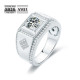 Fashion 1.0 Carats VVS1 Moissanite Men Ring