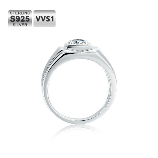 New Arrival 1.0 Carats VVS1 Moissanite Men Ring