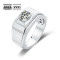 Stylish Sterling Silver 1.0 Carats VVS1 Moissanite Men Ring