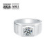 Stylish Sterling Silver 1.0 Carats VVS1 Moissanite Men Ring