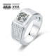 Newest Sterling Silver 1.0 Carats VVS1 Moissanite Men Ring