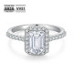 Chic 1.0 Carats Rectangle VVS1 Moissanite Rings for Women