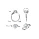 Lovely Heart 1.0 Carats VVS1 Moissanite Rings for Women