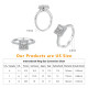 Modern Square 1.0 Carats VVS1 Moissanite Rings for Women