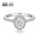 Trendy Oval 1.0 Carats VVS1 Moissanite Rings for Women