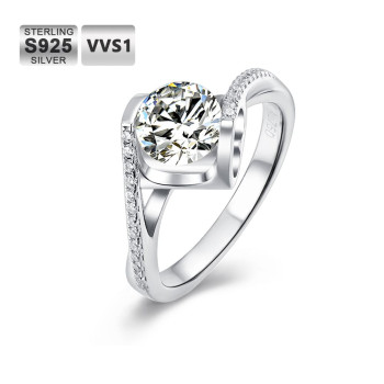 Delicately 1.0 Carats Heart VVS1 Moissanite Rings for Women