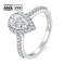 Glamorous 1.0 Carats Drop-shaped VVS1 Moissanite Rings for Women