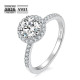 Iced Round 1.0 Carats VVS1 Moissanite Rings for Women