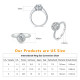 Iced Round 1.0 Carats VVS1 Moissanite Rings for Women