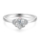 Iced 1.0 Carats VVS1 Moissanite Rings Prong Setting for Women 