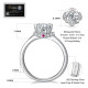 Iced 1.0 Carats VVS1 Moissanite Rings Prong Setting for Women 