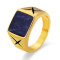 Modern Square Lapis Lazuli Mens Ring