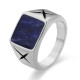 Modern Square Lapis Lazuli Mens Ring