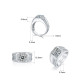 Sterling Silver 3.0 Carats VVS1 Moissanite Men Ring