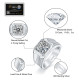 Sterling Silver 3.0 Carats VVS1 Moissanite Men Ring