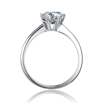 Simple 1.0 Carats Sterling Silver VVS1 Moissanite Rings