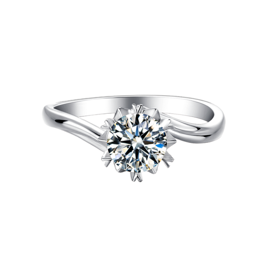 Cornelia 1.0 Carats Sterling Silver VVS1 Moissanite Rings