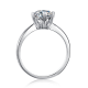 Crystal 1.0 Carats Sterling Silver VVS1 Moissanite Rings