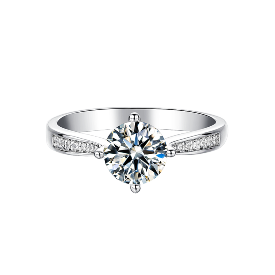 Cynthia 1.0 Carats Sterling Silver VVS1 Moissanite Rings