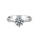 Cynthia 1.0 Carats Sterling Silver VVS1 Moissanite Rings