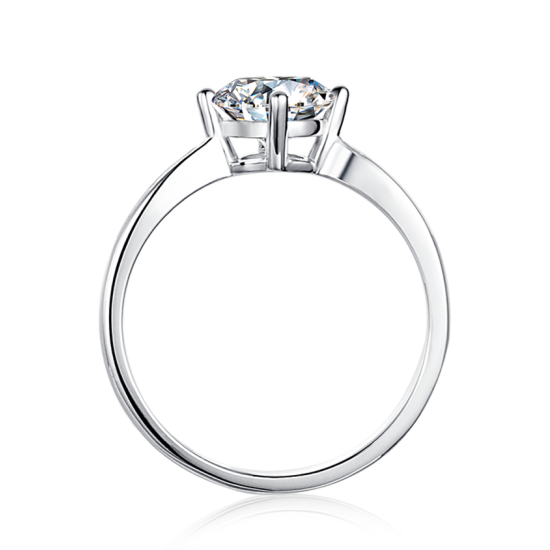 Cynthia 1.0 Carats Sterling Silver VVS1 Moissanite Rings