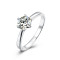 Daisy 1.0 Carats Sterling Silver VVS1 Moissanite Rings