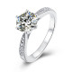 Dale 1.0 Carats Sterling Silver VVS1 Moissanite Rings