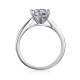 Dale 1.0 Carats Sterling Silver VVS1 Moissanite Rings