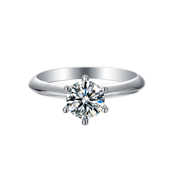 Dallas 1.0 Carats Sterling Silver VVS1 Moissanite Rings for Women