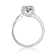 Daphne 1.0 Carats Sterling Silver VVS1 Womens Moissanite Rings